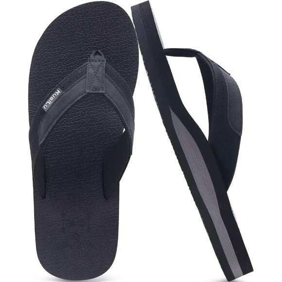 👑Men's Flip Flop Sandal Ferrous Leather Slip On Arch Support Comfort Shoes